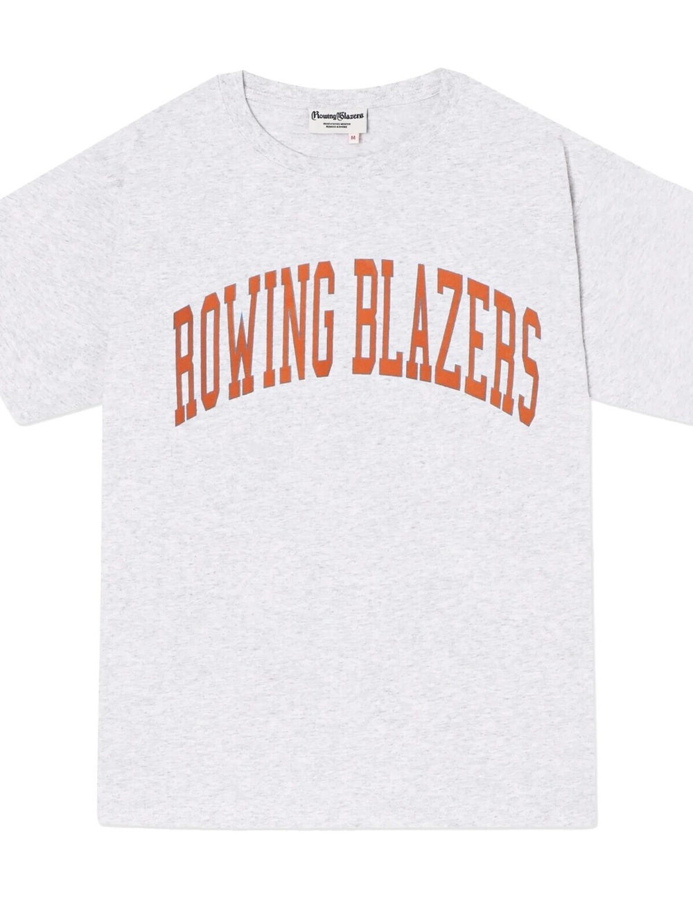 Rowing Blazers Heather Gray T-Shirt with Orange Arch Logo